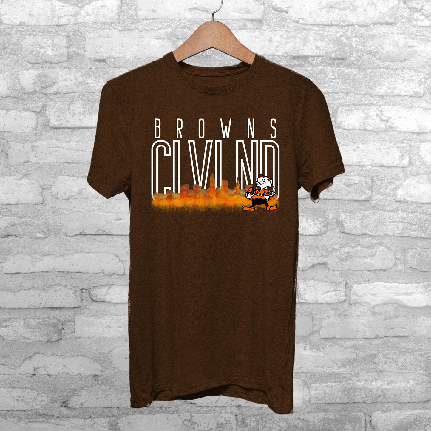Browns Watercolor Skyline Tee