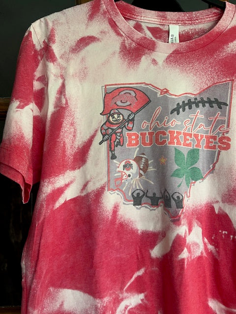 Ohio Buckeyes Bleached Tee